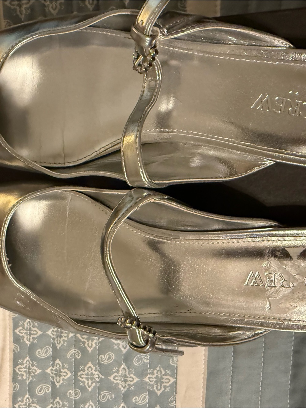 Metallic Silver Women's Flats